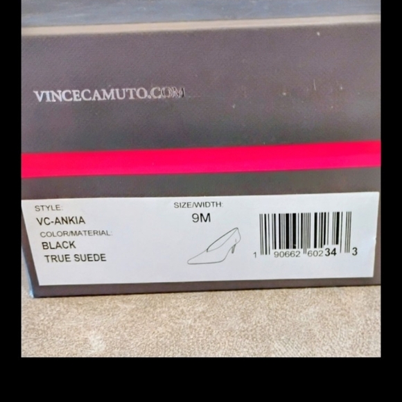 Vince Camuto Black True Suede High Heeled Pumps Shoes - Picture 4 of 5